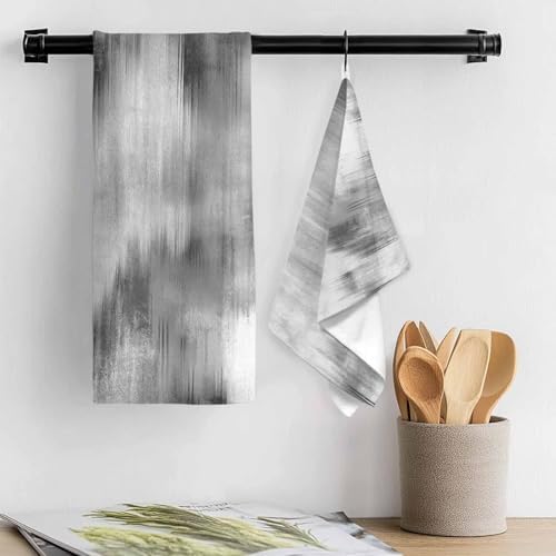 Grey Ombre Kitchen Towels, 4 Pack Dish Towels for Kitchen, Vintage