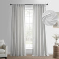 HPD Half Price Drapes Basic Faux Linen Curtains - 108 Inch Long Pair