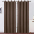 LEMOMO Blackout Curtains 52 x 120 Inch Long Chocolate Curtains Set of