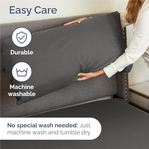 CGK King 6pc Bed Sheet Set - Breathable & Cooling - Charcoal
