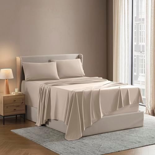 Nestl King Sheet Set - Bed Sheets - Beige Cream - 4-Piece Deep Pocket