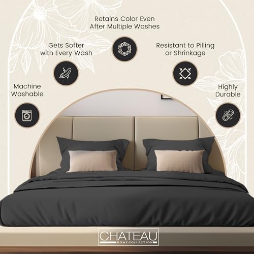 100% Cotton Sheets King Size Sheets Set with Fitted Sheet & Pillowcase