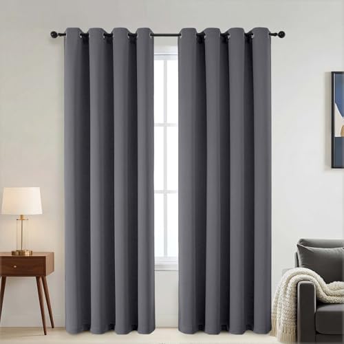 100% Blackout Curtains for Bedroom - Solid Thermal Insulated Thick