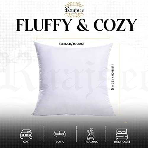 18x18 Pillow Inserts Set of 2, Soft Hypoallergenic Down Alternative