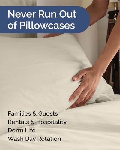 King Standard Pillow Cases Set of 8 - Ultra Soft Pillowcase Covers