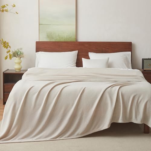 COOVA Lightweight Knit King Blanket for Bed, Decorative Blanket, Soft
