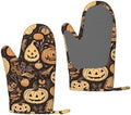 2pcs Silicone Oven Mitts Set Heat Resistant Oven Glove Non-Slip Grip