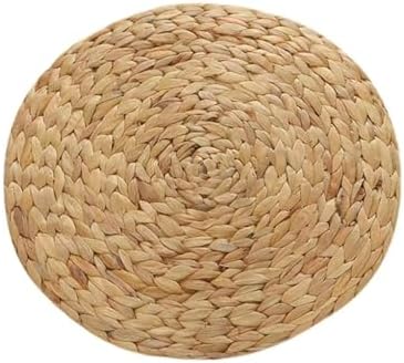 Dining Table Placemats Round Washable 8 PCS, 13.78 Inches Khaki
