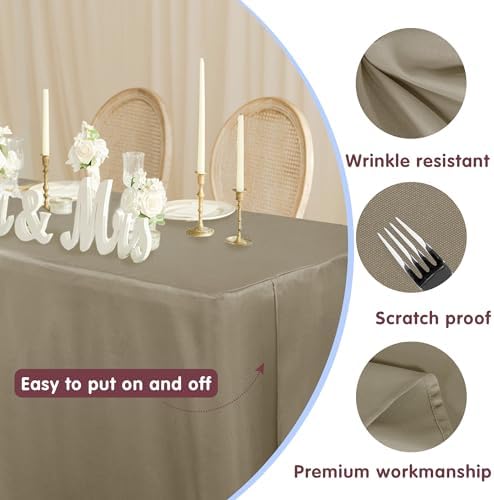 Fitted Table Cloths For 6 Foot Rectangle Tables,Vendor Booth 2 Pack