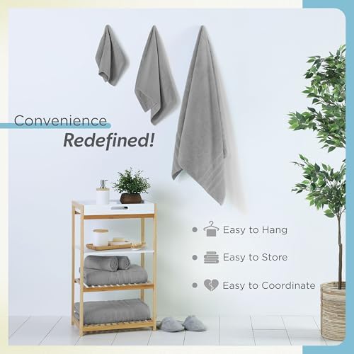 Martex Ultimate Performance 6-Piece Towel Set, Monument Gray