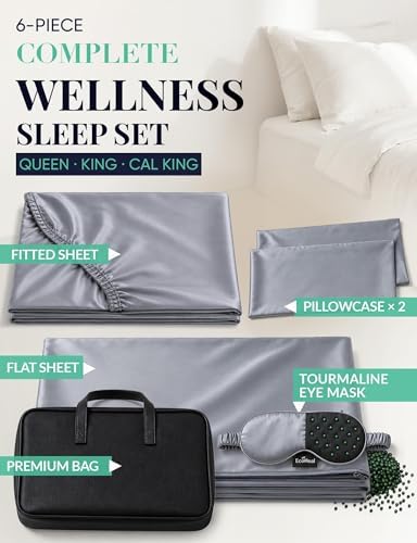 Luxury Tourmaline Infused 100% Egyptian Cotton King Size Sheet Set