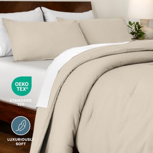 Bare Home Comforter Set - Full Size - Ultra-Soft - Goose Down