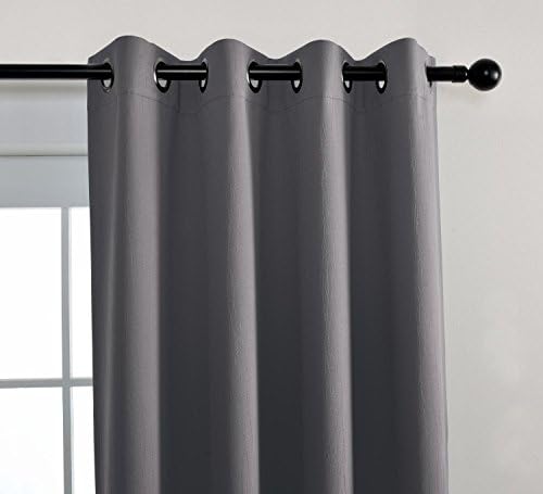 MIUCO Blackout Curtains Room Darkening Textured Grommet Window