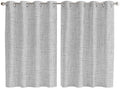 Grey Window Curtains 63 Inch Length 2 Panels Set, Rustic Farmhouse