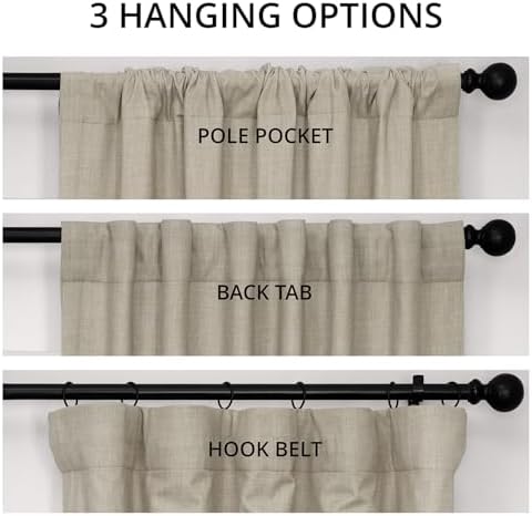 HPD Half Price Drapes - Performance Linen Hotel Blackout Curtain for