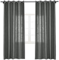 cololeaf Linen Textured Curtains 96 inches Long Room Darkening
