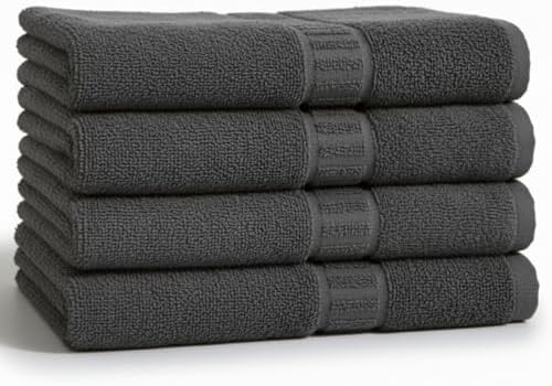 Bath Towels 27x54 Pack of 4 Soft, Absorbent, Quick-Dry Premium Cotton