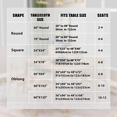 sancua 2 Pack Light Grey Tablecloths 60x120 Inch for 8 Feet Rectangle