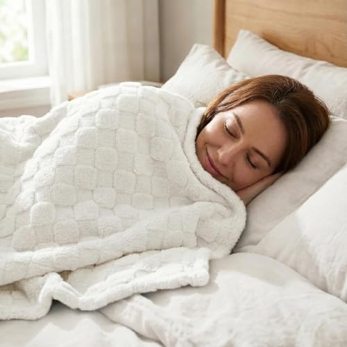 Americanflat 50x60 Jacquard Fleece Throw Blanket - Soft and Breathable
