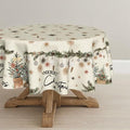 Horaldaily Christmas Tablecloth 90 x 90 Inch Round Christmas Trees
