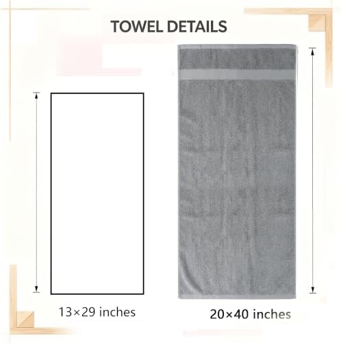 100% Cotton Hand Towel Set of 4, Oversized Ultra Soft Luxury Towels