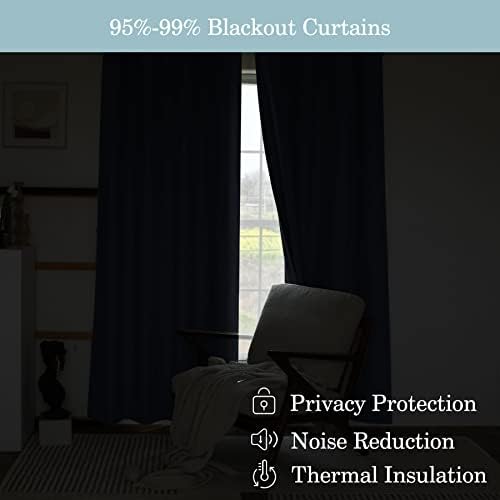 Fcosie Room Darkening Blackout Window Curtain Pinch Pleat Drapes for