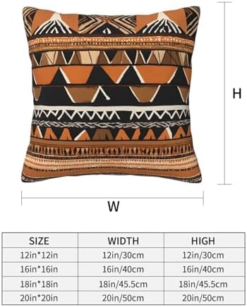 (African Mud Cloth Tribal) Decorative Throw Pillow Covers Double-Sided