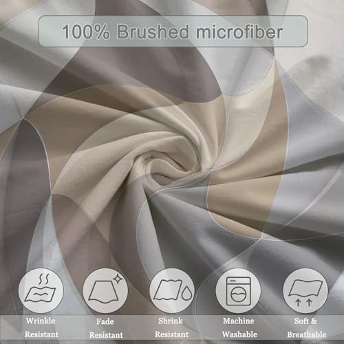 Soft Microfiber Duvet Cover Abstract Geometric Polygon - Queen Size