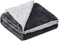 Satwip Weighted Blanket Grey 12 Pounds Fuzzy Warm Flannel Weighted Bed