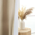 L.Z.E Beige 100% Blackout Curtains 84 Inches Long for Bedroom Living