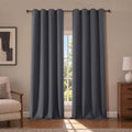 OVZME TTL Blackout Curtains GMT 2PK Charcoal 52x120