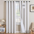 H.VERSAILTEX 100% Blackout Linen Curtains 96" L 2 Panels Heathered