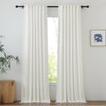NICETOWN Sheer Ivory Curtains 96 inches Long, Rod Pocket & Back Tab