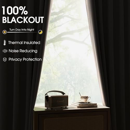Boho Blackout Curtains 96 Inch Length 2 Panel Set for Bedroom Living