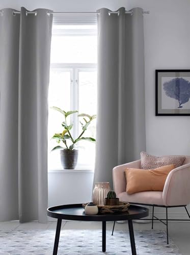 Gray Ombre Blackout Window Curtains 96 Inch Length 2 Panels Set