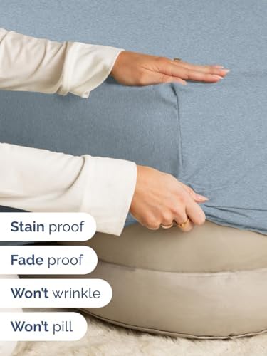 CGK Extra Deep King Single Fitted Sheet Only - Heathered Blue