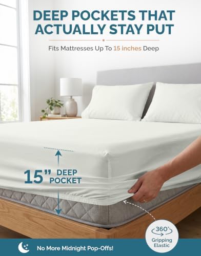 Casa Platino Split King Percale Sheet Set– 7 Piece 100% Cotton Sheet