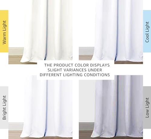 NICETOWN White Blackout Curtains for Bedroom 52" Wide x 108" Long 2
