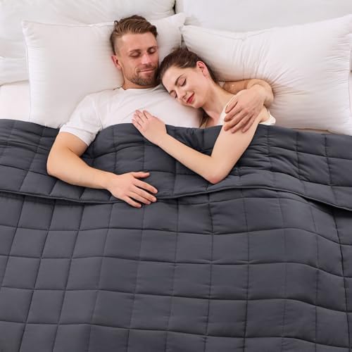 yescool King Size Weighted Blanket for Adults 30lbs, 80” x 87”, Grey
