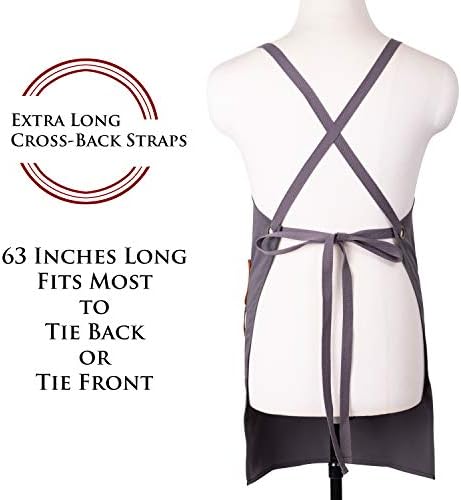 NEOVIVA Canvas Tool Apron for Men and Women with Pockets, Heavy Duty