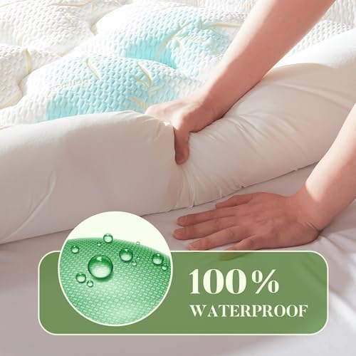 PRIMESOFT Queen Size Mattress Topper, Thick Pillow Top Mattress Pad,Up