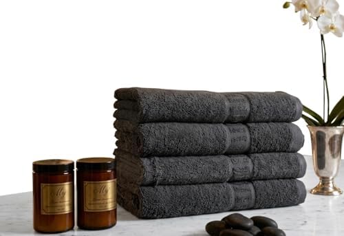 Bath Towels 27x54 Pack of 4 Soft, Absorbent, Quick-Dry Premium Cotton