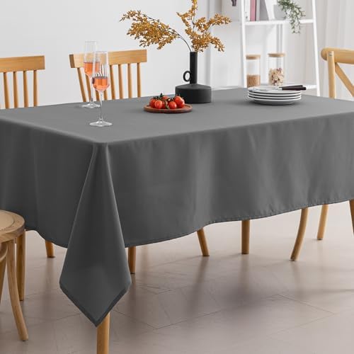 Amazon Basics Thin Rectangle Tablecloths, Water-Resistant Textured