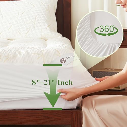 PRIMESOFT Queen Size Mattress Topper, Thick Pillow Top Mattress Pad,Up