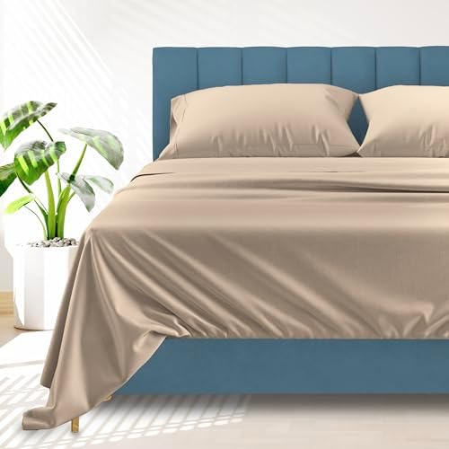 100% Egyptian Cotton Bedding Queen Size - Luxury High Thread Count