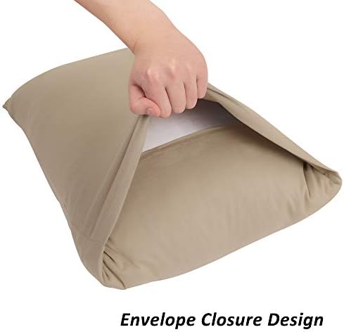 ALYVIA SPRING Stretch Pillowcases Standard Size Set of 2, Taupe