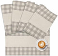 Placemats Set of 8 Bohemia Grey Plaid Place Mats for Dining Table