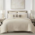 Levtex Home - Grace Cream Quilt Set - King Quilt (106x92in) and Two