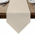 Vintage Beige Table Runner 108 inches Long Country Rustic Farmhouse