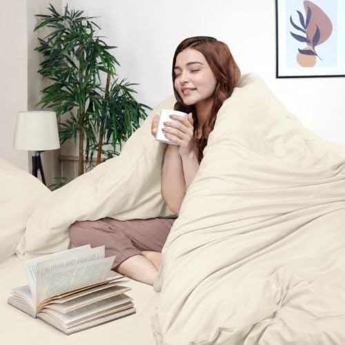 Duvet Cover Twin/Twin XL, 2 PC Cotton Like Polyester, Zipper Closure